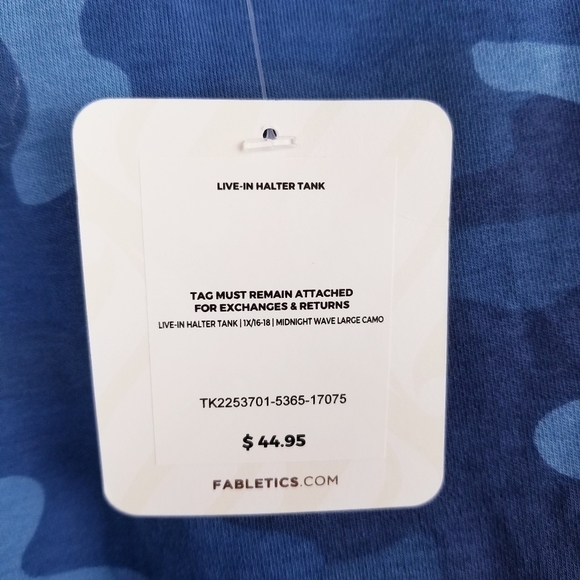 Fabletics Live-In Halter Camo Tank Top NWT size 1X - Picture 6 of 16